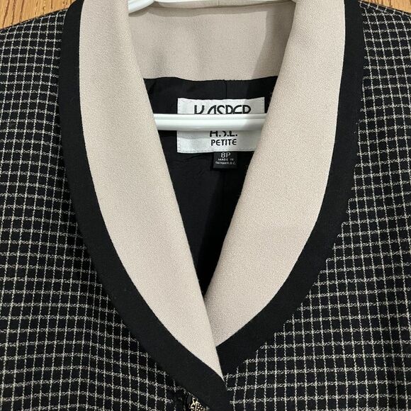 Kasper ASL Women’s Black & Pastel Pink Business Office Blazer Jacket Sz-8P - Picture 4 of 7